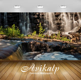 Avikalp Exclusive Awi6125 Rocky Waterfall Reaching To The Whriling River Nature Full HD Wallpapers f
