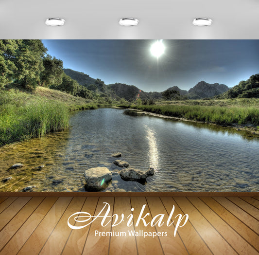 Avikalp Exclusive Awi6191 Shiny Sun Nature Full HD Wallpapers for Living room, Hall, Kids Room, Kitc