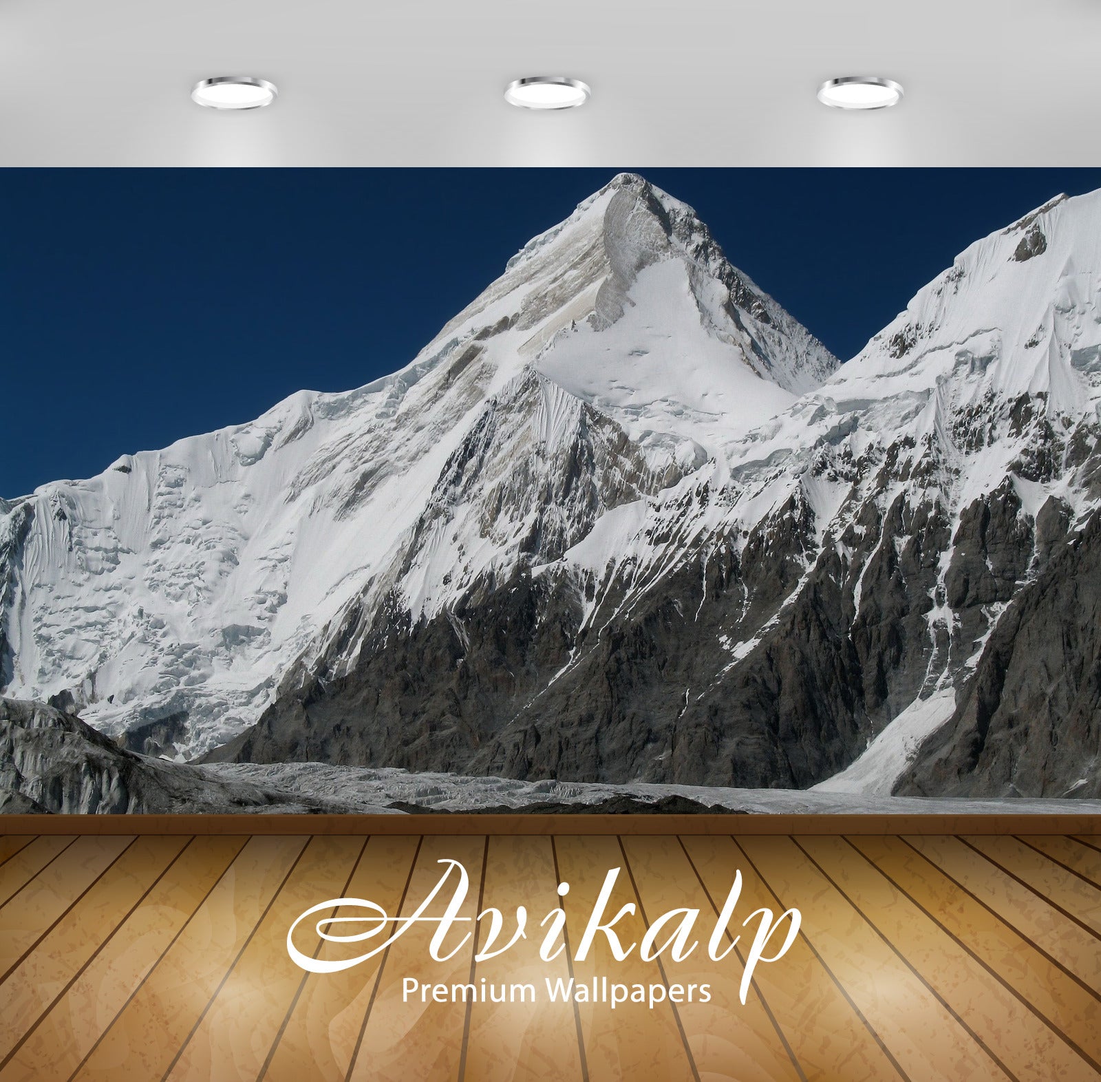 Avikalp Exclusive Awi6243 Snow On Hantengri Peak Nature Full HD Wallpapers for Living room, Hall, Ki