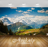 Avikalp Exclusive Awi6278 Snowy Mountain Peaks By Green Ones Nature Full HD Wallpapers for Living ro