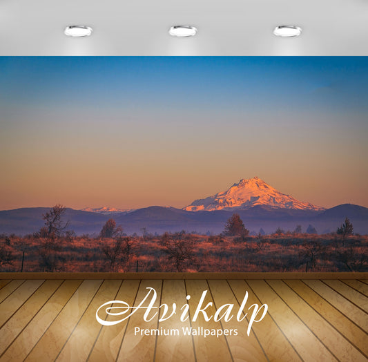 Avikalp Exclusive Awi6304 Snowy Peak At Sunset Nature Full HD Wallpapers for Living room, Hall, Kids