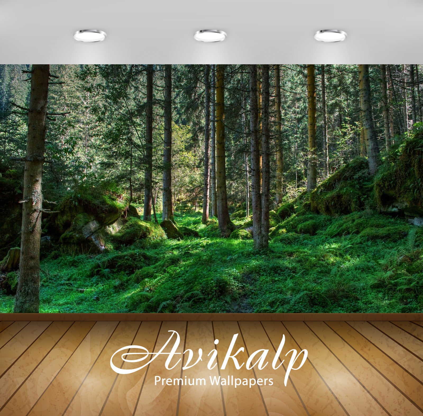 Avikalp Exclusive Awi6343 Spring Forest Nature Full HD Wallpapers for Living room, Hall, Kids Room,
