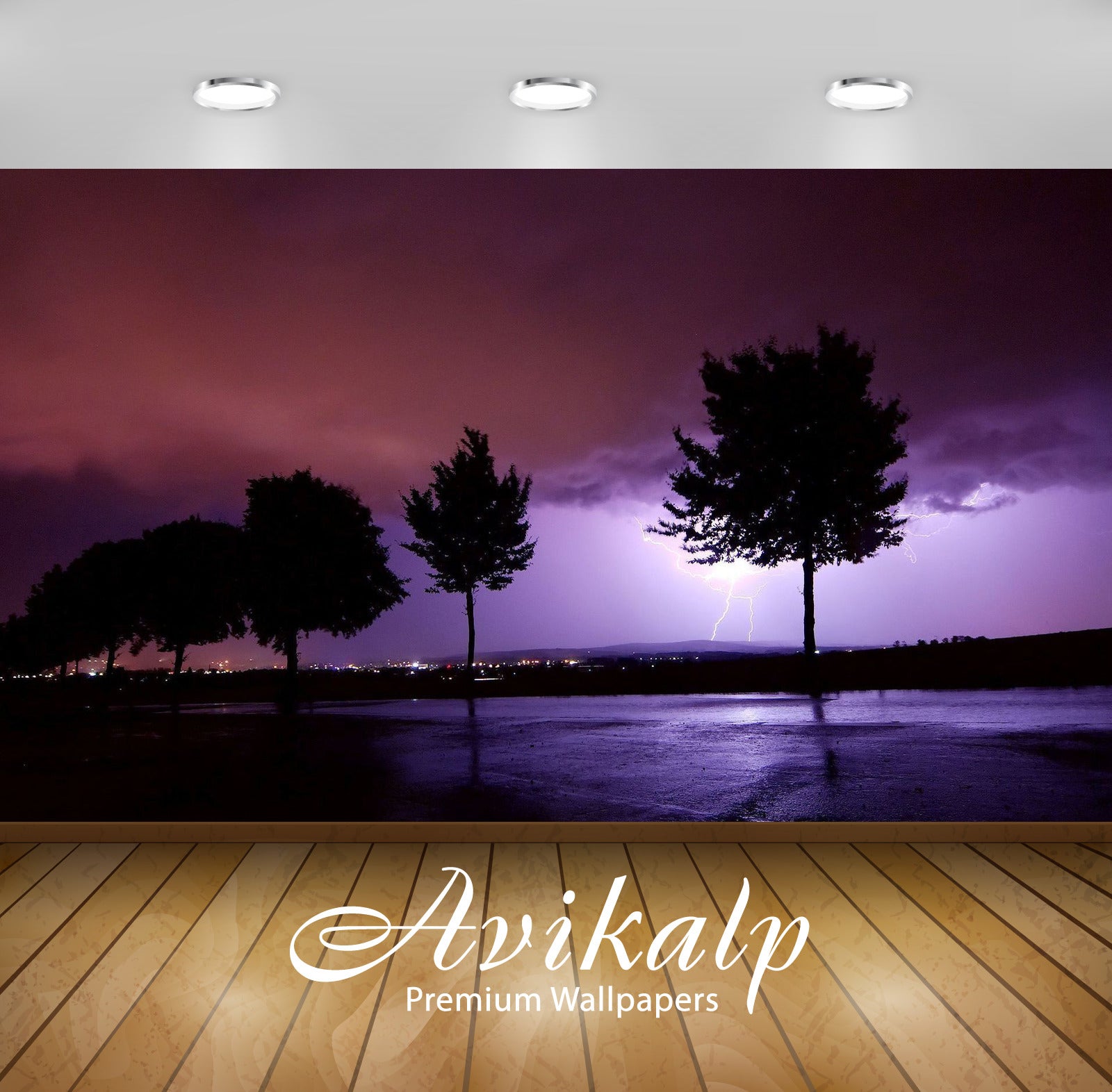Avikalp Exclusive Awi6368 Storm At Sunset Nature Full HD Wallpapers for Living room, Hall, Kids Room