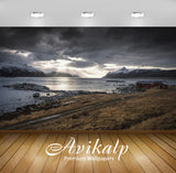 Avikalp Exclusive Awi6398 Sun Light Piercing Through Dark Clouds And Reaching To The Water Nature Fu