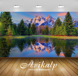 Avikalp Exclusive Awi6504 Sunset Light Reflecting On The Snowy Peaks Of Grand Teton Mounta Nature Fu