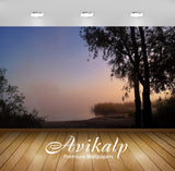 Avikalp Exclusive Awi6515 Sunset Over The Foggy Lake Nature Full HD Wallpapers for Living room, Hall