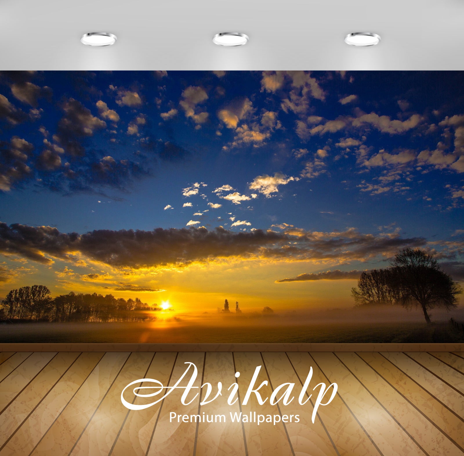 Avikalp Exclusive Awi6536 Superb Sunset Sky Nature Full HD Wallpapers for Living room, Hall, Kids Ro