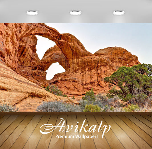 Avikalp Exclusive Awi6551 The Double Arch Nature Full HD Wallpapers for Living room, Hall, Kids Room