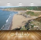 Avikalp Exclusive Awi6571 Three Cliffs Bay Nature Full HD Wallpapers for Living room, Hall, Kids Roo