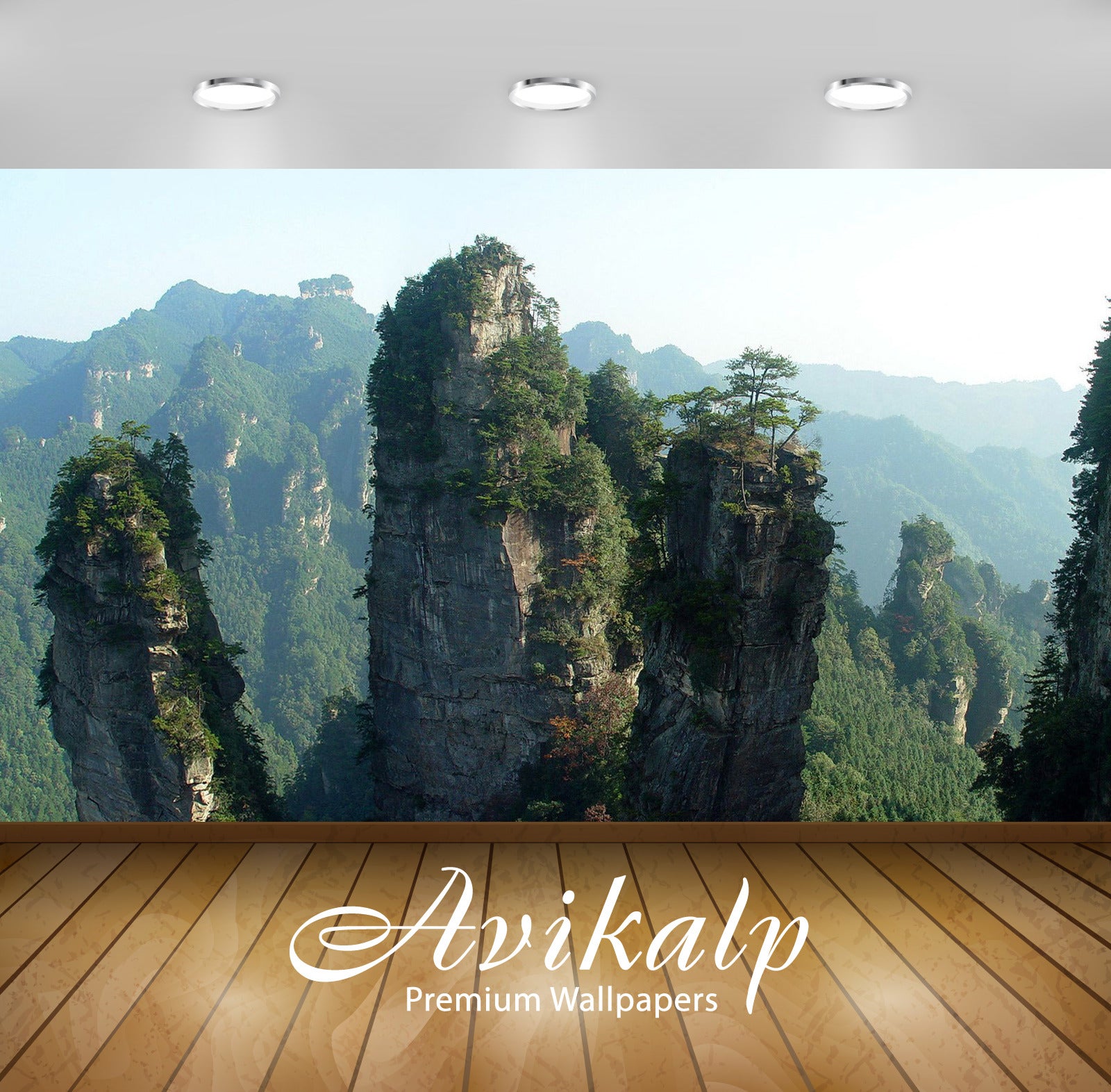 Avikalp Exclusive Awi6572 Tianzi Mountains China Nature Full HD Wallpapers for Living room, Hall, Ki