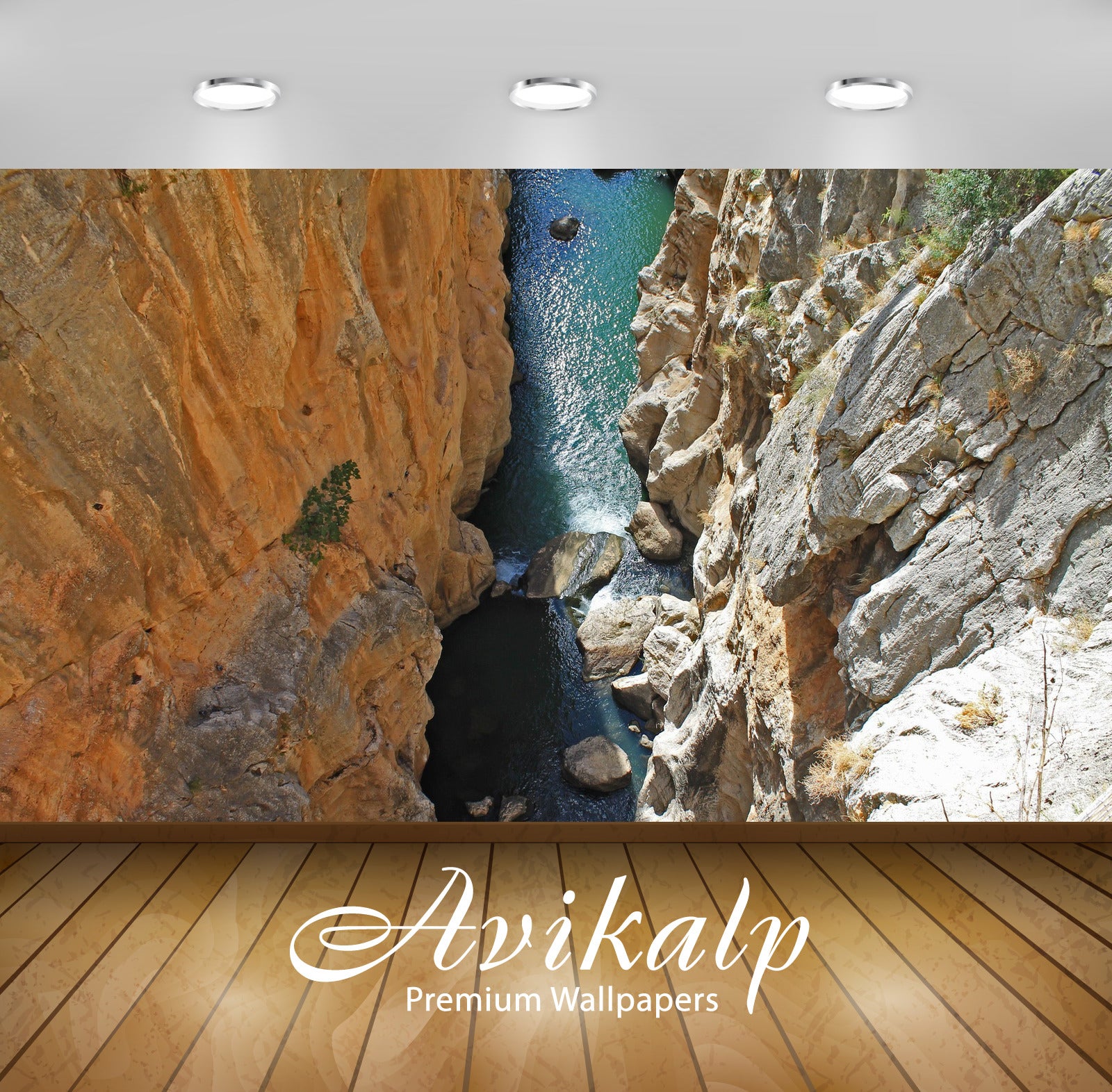 Avikalp Exclusive Awi6633 View Down The Gorge Of The Gaitane Nature Full HD Wallpapers for Living ro