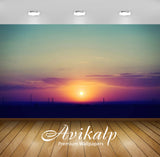 Avikalp Exclusive Awi6637 Violet Sunset Nature Full HD Wallpapers for Living room, Hall, Kids Room,