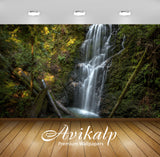 Avikalp Exclusive Awi6638 Virgin Nature By The Waterfall Nature Full HD Wallpapers for Living room,