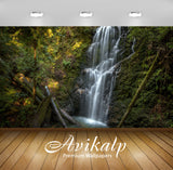 Avikalp Exclusive Awi6638 Virgin Nature By The Waterfall Nature Full HD Wallpapers for Living room,
