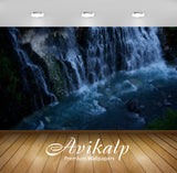 Avikalp Exclusive Awi6646 Water Falling On The Rocks Nature Full HD Wallpapers for Living room, Hall