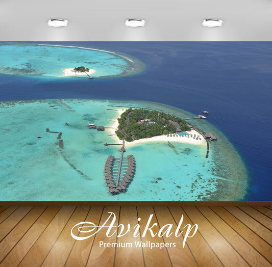 Avikalp Exclusive Awi6787 Amazing Maldive Resorts Nature HD Wallpaper
