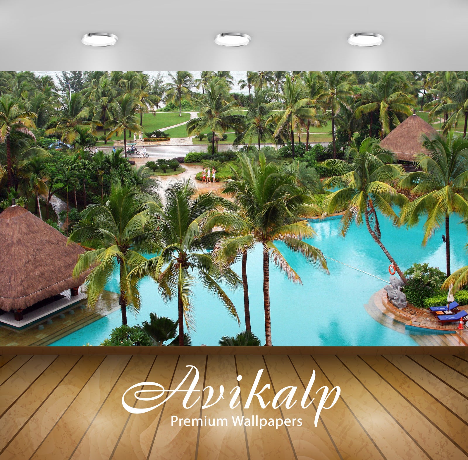 Avikalp Exclusive Awi6824 Beach Resort Nature HD Wallpaper