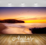 Avikalp Exclusive Awi6828 Beautiful Golden Sunset Over The Ocean Nature HD Wallpaper