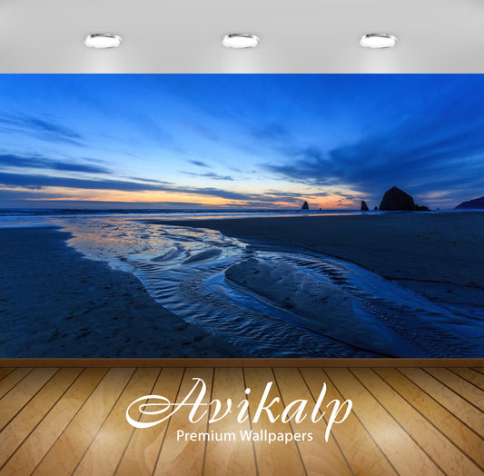 Avikalp Exclusive Awi6849 Blue Ocean Sunset Nature HD Wallpaper