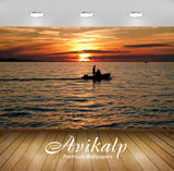 Avikalp Exclusive Awi6854 Boat Cruising At Sunset Nature HD Wallpaper