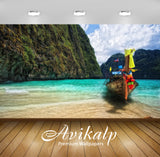 Avikalp Exclusive Awi6856 Boat On A Thailand Beach Nature HD Wallpaper