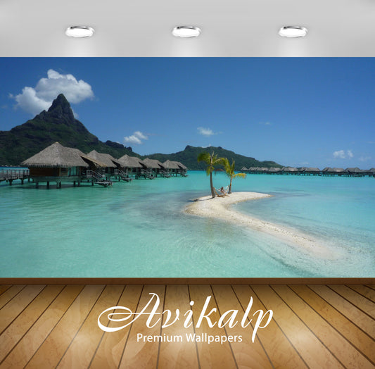 Avikalp Exclusive Awi6866 Bora Bora Resort Nature HD Wallpaper