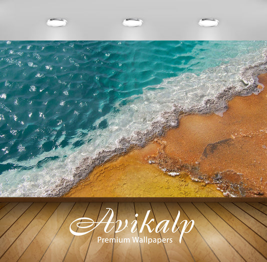 Avikalp Exclusive Awi6913 Colorful Sand In The Blue Ocean Nature HD Wallpaper
