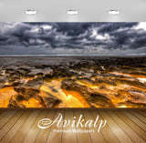 Avikalp Exclusive Awi6976 Golden Rocks On The Beach Nature HD Wallpaper