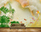 Avikalp MWZ0015 White Flowers Orange Tulips Fishes Leaves HD Wallpaper