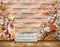 Avikalp MWZ0027 Peacocks Birds Orange Pink Flowers HD Wallpaper