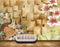 Avikalp MWZ0031 Peacocks Flowers Leaves Plants HD Wallpaper