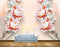 Avikalp MWZ0038 White Pink Red Flowers HD Wallpaper