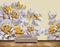 Avikalp MWZ0046 White Yellow Flowers Birds HD Wallpaper