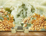 Avikalp MWZ0048 White Orange Flowers People 3D HD Wallpaper