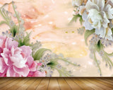 Avikalp MWZ0049 Pink White Flowers 3D HD Wallpaper
