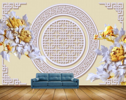 Avikalp MWZ0054 Yellow White Flowers HD Wallpaper
