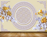 Avikalp MWZ0054 Yellow White Flowers 3D HD Wallpaper