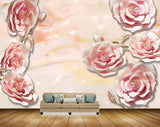 Avikalp MWZ0057 White Pink Flowers HD Wallpaper