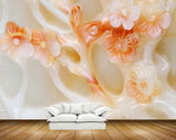 Avikalp MWZ0064 White Orange Flowers HD Wallpaper