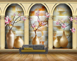 Avikalp MWZ0071 White Pink Flowers Branches HD Wallpaper