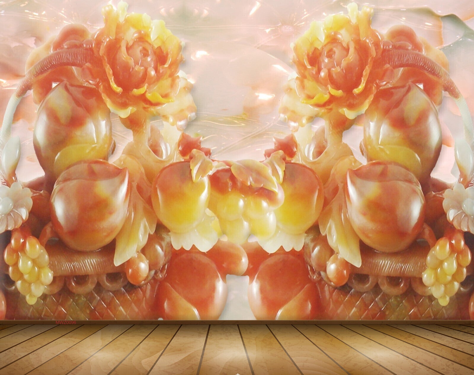 Avikalp MWZ0096 Orange Yellow Flowers 3D HD Wallpaper