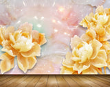 Avikalp MWZ0099 Orange White Flowers 3D HD Wallpaper