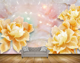 Avikalp MWZ0099 Orange White Flowers 3D HD Wallpaper