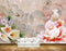 Avikalp MWZ0101 White Pink Purple Flowers Butterflies HD Wallpaper