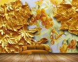Avikalp MWZ0107 Yellow White Flowers 3D HD Wallpaper