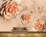 Avikalp MWZ0108 Pink White Flowers 3D HD Wallpaper