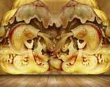 Avikalp MWZ0110 Golden Fishes Shells 3D HD Wallpaper