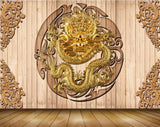 Avikalp MWZ0117 Golden Snake Lion 3D HD Wallpaper