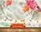 Avikalp MWZ0131 Pink Orange Flowers Fishes Birds HD Wallpaper