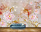 Avikalp MWZ0141 White Pink Flowers Fishes HD Wallpaper